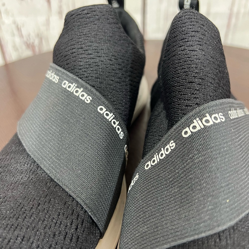 Adidas cloud foam mesh WoMen's Black Slip-On Shoes light weight & comfy 7  GUC - Picture 10 of 16